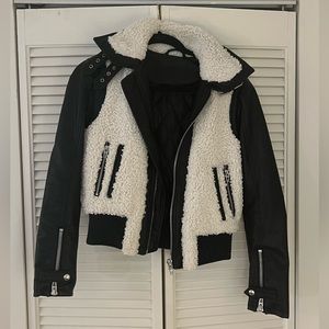 Blank NYC Shearling & Leather Jacker XS